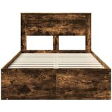  Okvir za krevet s madracem Dimljeni hrast 120 x 190 cm | shoptok.hr