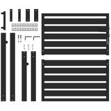  Vrtna vrata s mogućnošću zaključavanja crna 100x100 cm aluminijska | shoptok.hr