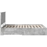  Konstrukcija postelje z vzglavjem Betonsko siva 140 x 200 cm, (5000103571) | Shoptok.si