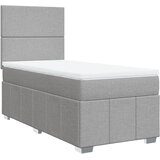  Krevet s oprugama i madracem svjetlosivi 100x200 cm od tkanine | shoptok.hr