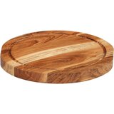  The Living Store Deska za rezanje Ø25x2,5 cm trden akacijev les - Deska Za Rezanje, (21449762) | Shoptok.si