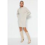 Trendyol Stone Mini Knitwear Turtleneck Dress | Shoptok.si