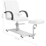 Stolica za masažu s osloncem bijela 127x60x98 cm umjetna koža | shoptok.hr