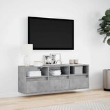  Zidni TV ormarić s LED svjetlima boja betona 130 x 31 x 45 cm | Eponuda.com