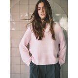 Reserved Džemper od mješavine vune i mohera - pastelnoružičasto | shoptok.hr