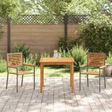  Vrtni set za objed 3 pcs Siva Čvrsto drvo akacije | shoptok.hr