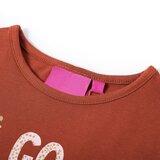  Dječja majica s dugim rukavima boja konjaka 128 | shoptok.hr