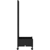  Vrtni saksija s rešetkom i kotačima Crna 40 x 40 x 131,5 cm PP | shoptok.hr
