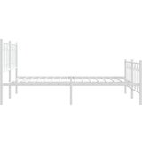 Metalni okvir kreveta uzglavlje i podnožje bijeli 160x200 cm | shoptok.hr