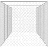  Kavez za pse Srebrno 800 x 200 x 200 cm Cinkani čelik | Eponuda.ba