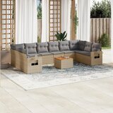 vidaXL 11-dijelni set vrtnih sofa s jastucima bež od poliratana | shoptok.hr