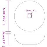 Nadgradni umivaonik crno-plavi okrugli Φ 41 x 14 cm keramički | shoptok.hr