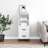 vidaXL Komoda visok sijaj bela 34,5x34x90 cm inženirski les | Shoptok.si