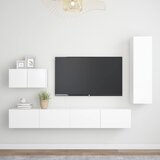  4-dijelni set TV ormarića bijeli od konstruiranog drva Cijene