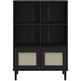 Regal za knjige SENJA izgled ratana crni 90x35x130 cm borovina | shoptok.hr