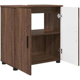 vidaXL Kopalniška omarica Rjavi hrast 61 x 35 x 64 cm Konstruiran les | Shoptok.si