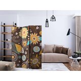  Paravan u 3 dijela - Transparent flowers [Room Dividers] 135x172 | shoptok.hr