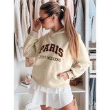 DStreet Bluza damska oversize z kapturem PARISSIA beżowa | shoptok.hr