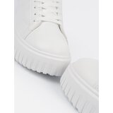 Shelvt White sneakers with silver inserts | Shoptok.si