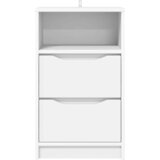  Noćni ormarići 2 pcs Bijelo 40 x 30 x 467 cm Konstruirano drvo | shoptok.hr