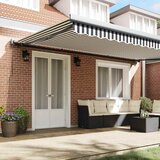 Tenda na uvlačenje antracit-bijela 5x3 m od tkanine i aluminija | shoptok.hr