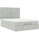  Otomanski krevet s madracima svijetlosivi 140x190 cm baršunasti | shoptok.hr