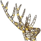 vidaXL 3D jelen Toplo bela 128 cm Ratan | Shoptok.si