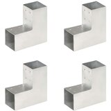 vidaXL spojnici za stupove u l-obliku 4 kom pocinčani metal 81 x 81 mm | shoptok.hr