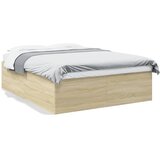 vidaXL Posteljni okvir sonoma hrast 160x200 cm inženirski les | Shoptok.si