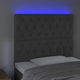  LED uzglavlje tamnosivo 90x7x118/128 cm baršunasto | shoptok.hr