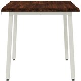  80 x 80 x 75 cm Čvrsto drvo akacije Tamno smeđa i bijela | shoptok.hr