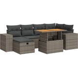  8-dijelni set vrtnih sofa od poliratana s jastucima sivi bagrem | shoptok.hr