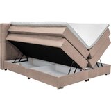 CARRYHOME POSTELJA BOXSPRING 180 cm x 200 cm , tekstil svetlo rjava | Shoptok.si
