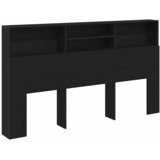 vidaXL Posteljna glava Črni hrast 180 x 19 x 103.5 cm Umetni Les, (5000043943) | Shoptok.si