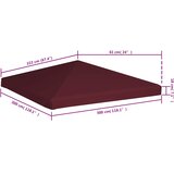  Pokrov za sjenicu 310 g/m² 3 x 3 m bordo | shoptok.hr