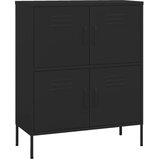 Ormarić za pohranu crni 80 x 35 x 101,5 cm čelični | shoptok.hr