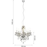 Mömax viseča Svetilka Isabella, 5 X 40 W | Shoptok.si