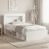  Okvir kreveta s pohranom Bijela 90 x 200 cm Konstruirano drvo | Eponuda.com