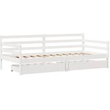  Dnevni krevet s ladicama bez madraca bijeli 90x190 cm masivno drvo | Shoptok.si