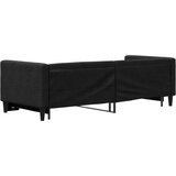  Dnevni krevet na razvlačenje crni 80 x 200 cm od tkanine | shoptok.hr