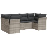 Maison Chic Seti vrtnega pohištva - Vrtna garnitura - Vrtni pohištvo set 6-delna z blazinami siv poli ratan, (21807080) | Shoptok.si