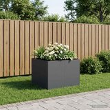  Vrtna saksija Antracit 80 x 80 x 60 cm Čelična vrata | shoptok.hr