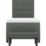 Krevet s uzglavljem s madracem i klupom tamno sivo 80x200 cm tkanina | shoptok.hr