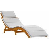  Ležaljka za sunčanje 2 pcs Svijetlo siva Čvrsto drvo akacije | shoptok.hr
