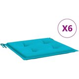 vidaXL Jastuci za vrtne stolice 6 kom tirkizni 40x40x3 cm od tkanine | shoptok.hr