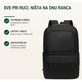 Bruno Poslovni ranac Larkin, SAB rajsferšlusi, Odeljak za laptop i tablet, 15", Crni Cene