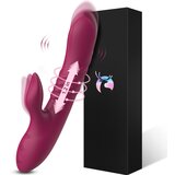 Paloqueth Rabbit Vibrator for Her with Shock Function Red Cene