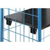 eurokraft pro Polica, iz MDF, črna, s 4 opornimi kljukami, 780 x 460 mm | Shoptok.si