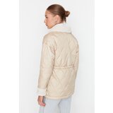 Trendyol Beige Collar Plush Detailed Quilted Coat | ePonuda.com