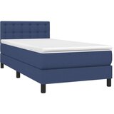  Box spring postelja z vzmetnico LED modra 80x200 cm blago, (20893487) | Shoptok.si